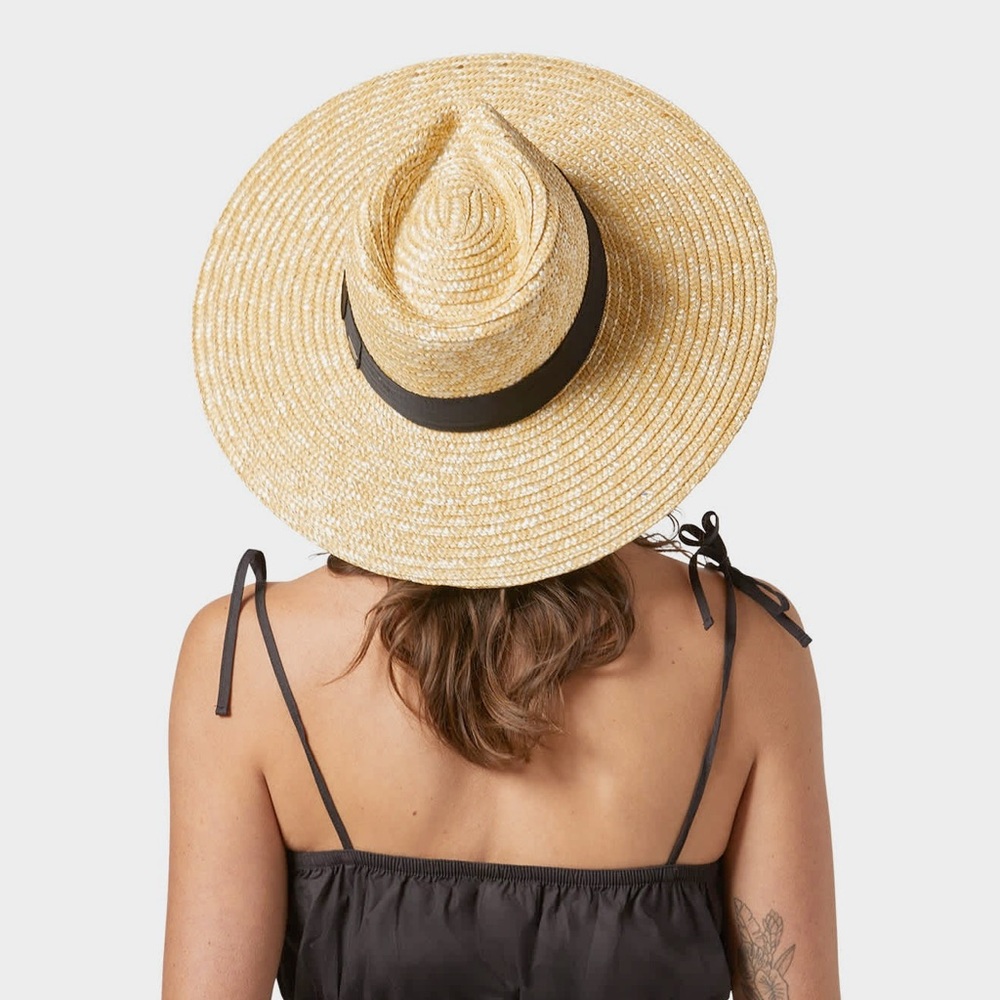BRIXTON Joanna Straw Hat- Size Small, Honey Brown